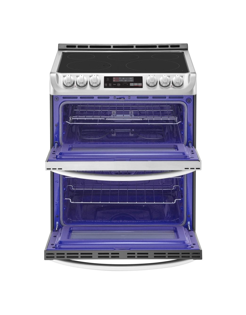 Lg Lte4815st 73 Cu Ft Smart Wi Fi Enabled Electric Double Oven Slide In Range With Probake 8473