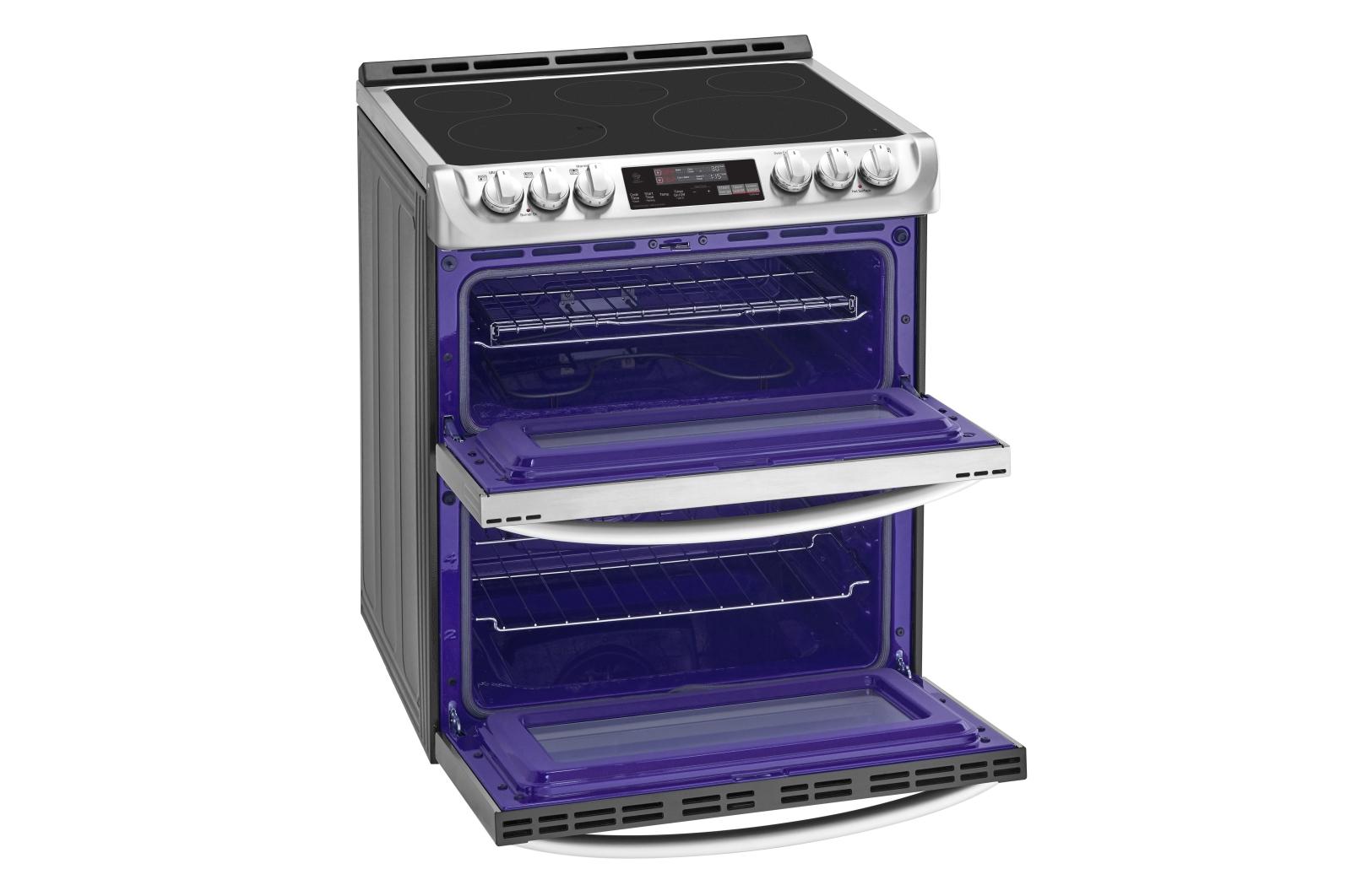 Lg Lte4815st 73 Cu Ft Smart Wi Fi Enabled Electric Double Oven Slide In Range With Probake 9969