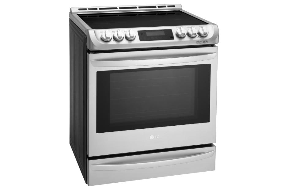 LG LSE4617ST 30 Inch Slide-In Induction Smart Range with 5 Cooktop Zones,  6.3 cu. ft. Capacity, Warming Drawer, ProBake Convection, EasyClean®,  Infrared Heating™, SmartDiagnosis™, Wi-Fi Connectivity, Power Induction  Cooktop, and ADA Compliant