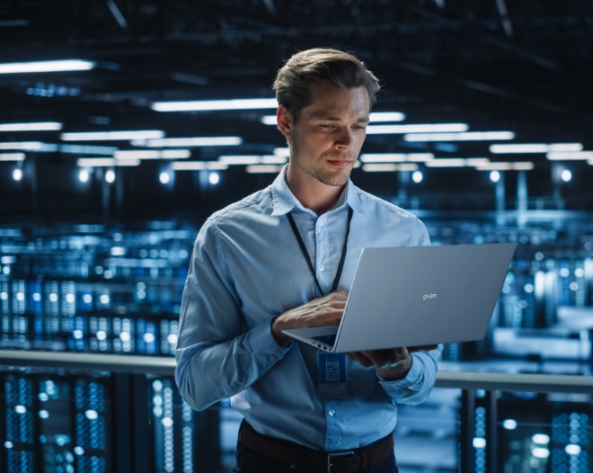 Man with laptop