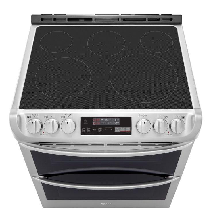 lg double oven slide in electric range