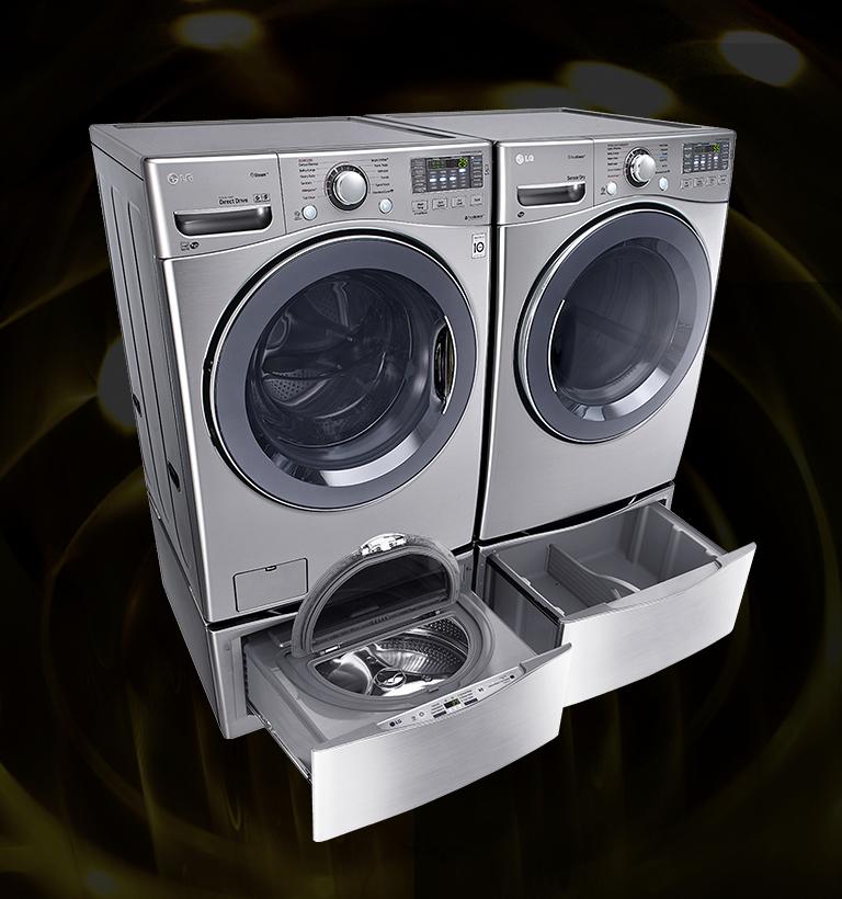 LG WM9000HWA_WD200CW: 6.2 Total Capacity LG TWINWash™ System with LG  SideKick™