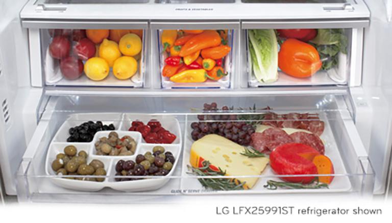 lg refrigerator glide n serve drawer