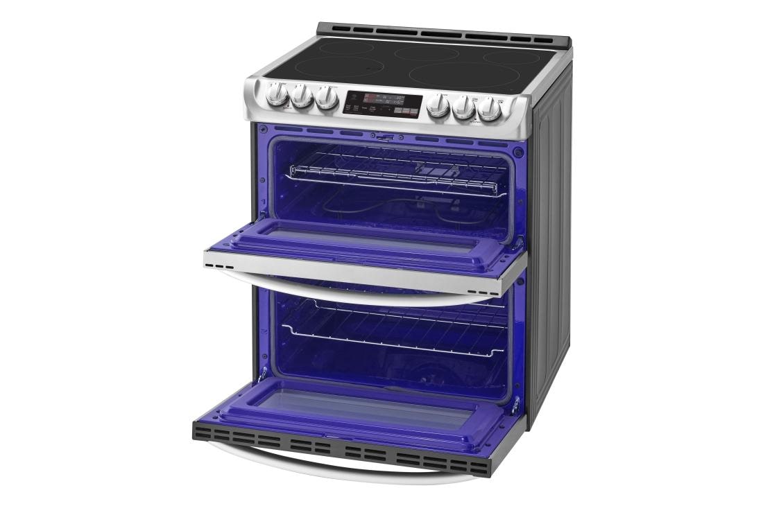 double oven with stove top