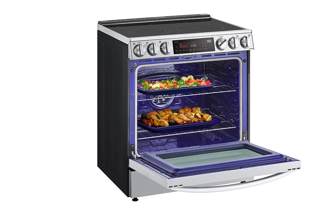 LG LSEL6335F 6.3 Cu. ft. Stainless Smart Instaview Electric Slide-in Range with Air Fry