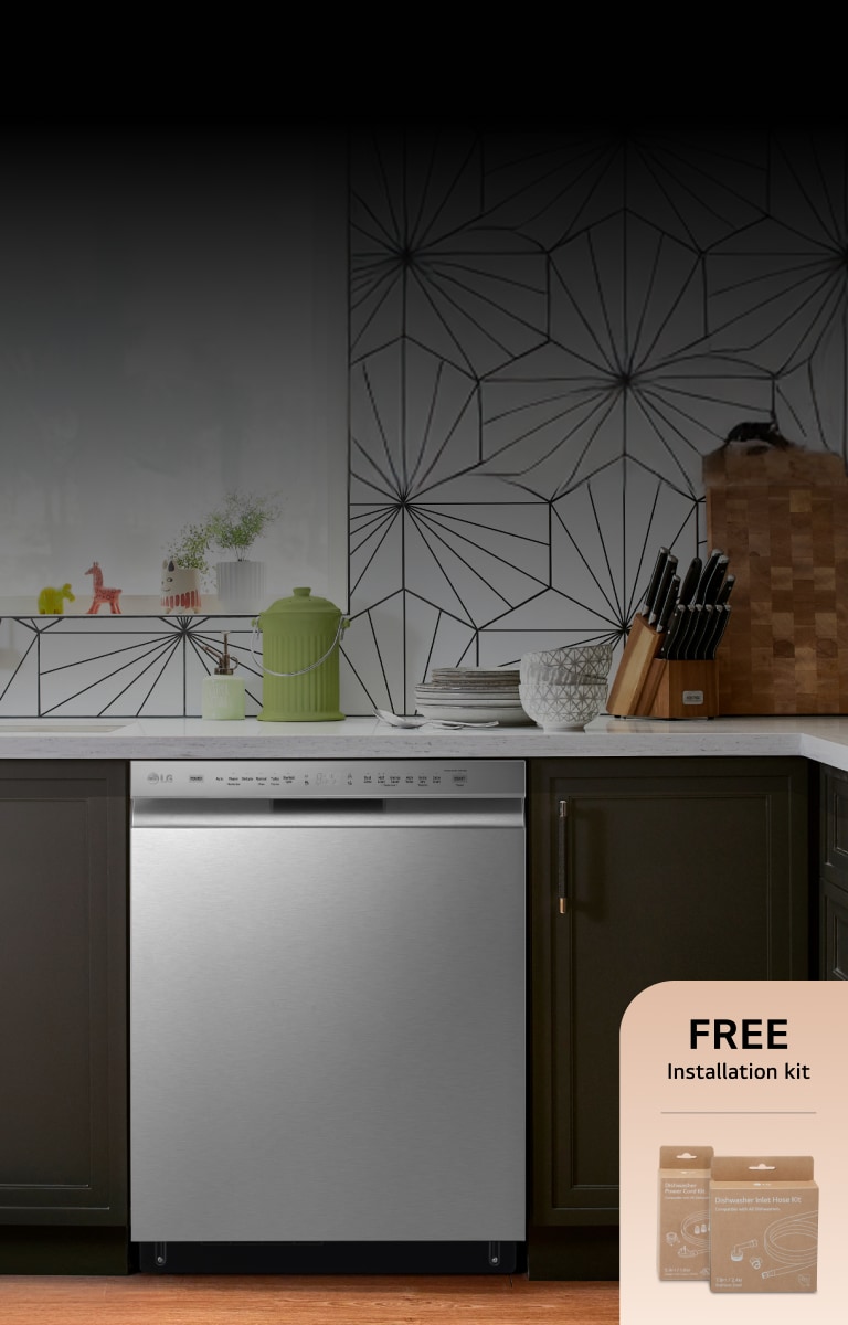 Get a free installation kit with select dishwashers