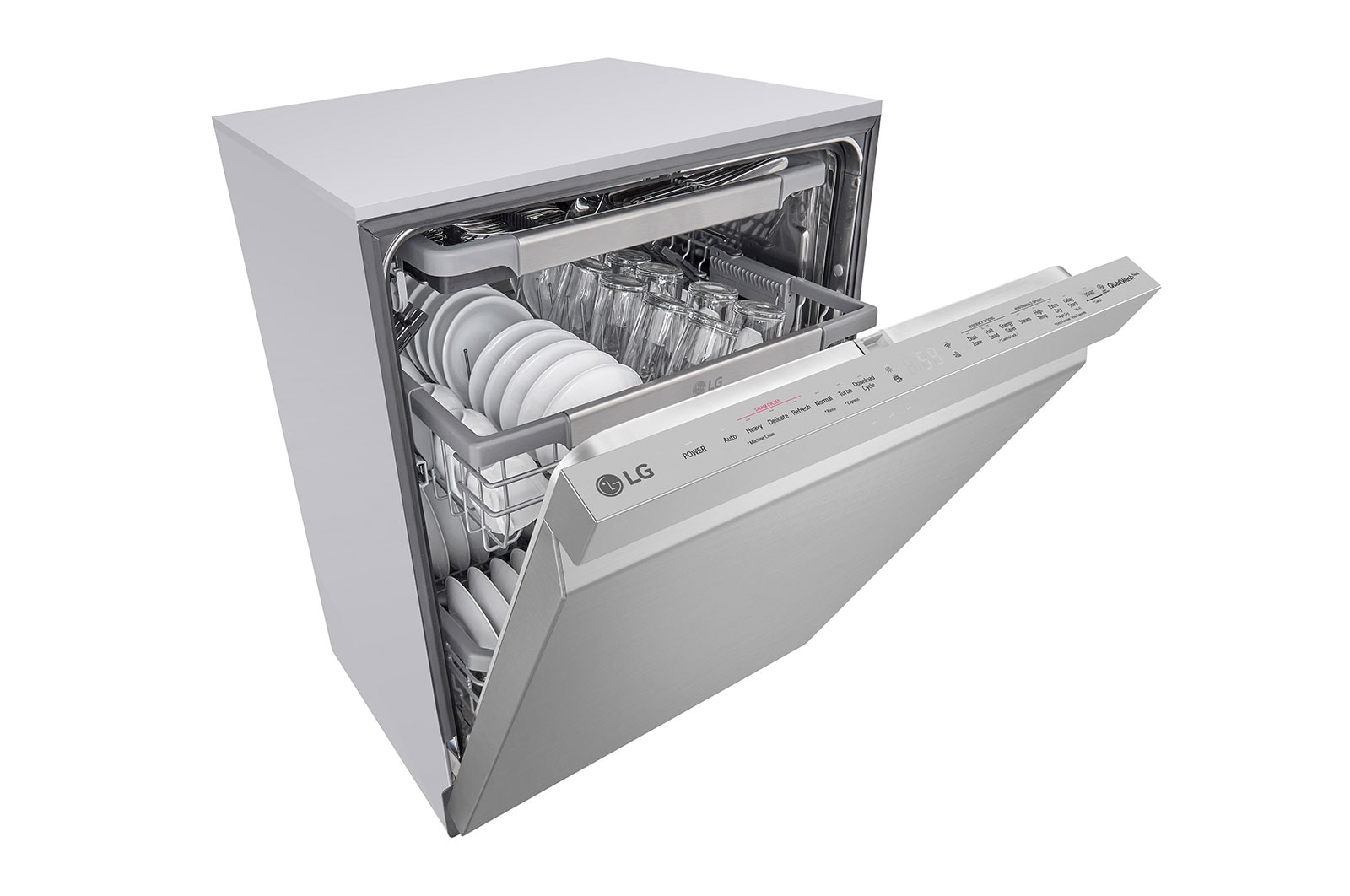 LG Top Control Smart Dishwasher with QuadWash™ & TrueSteam® (Steel) LG USA