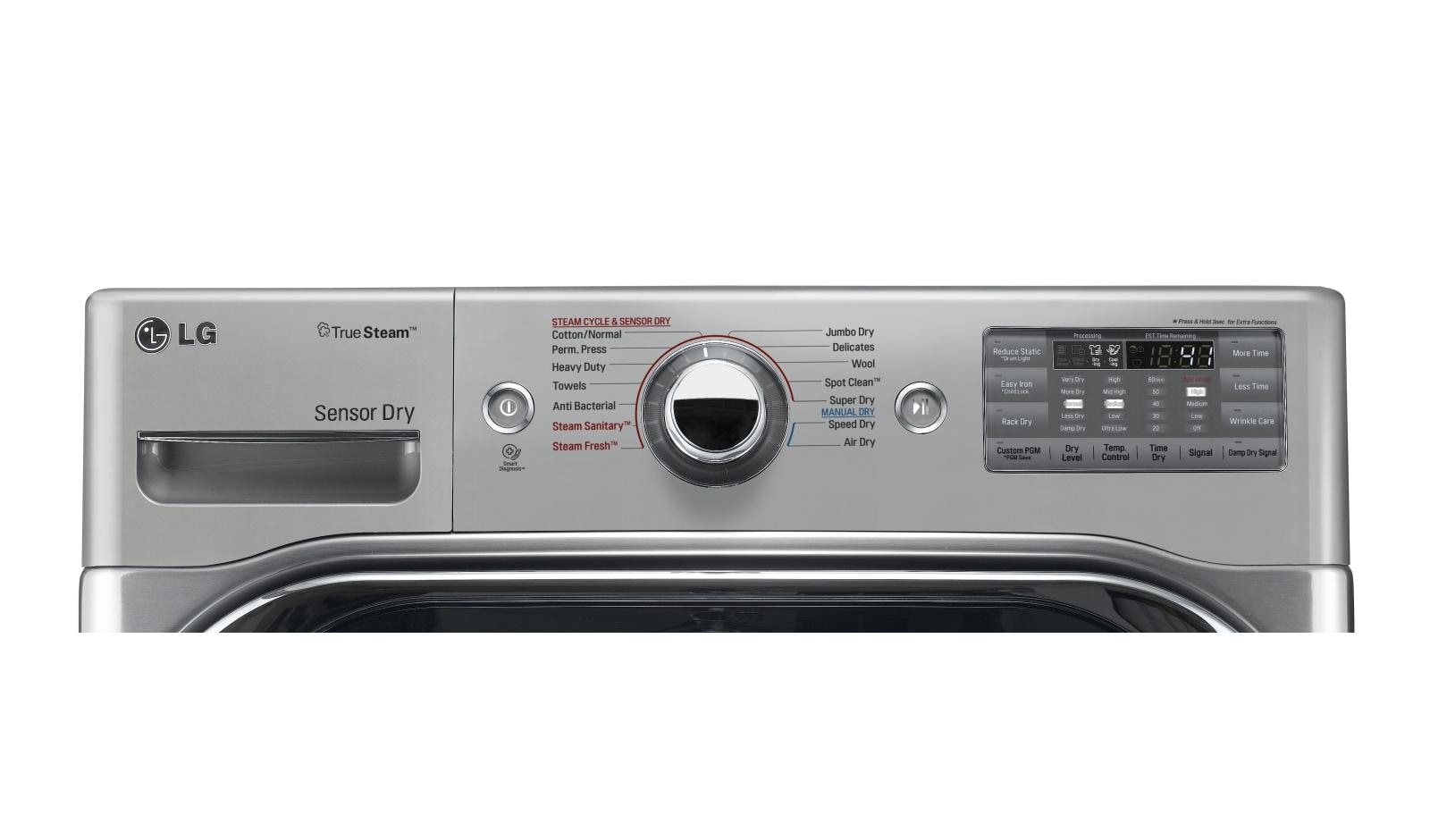 LG DLEX8100V Mega Capacity Electric TrueSteam Dryer LG USA