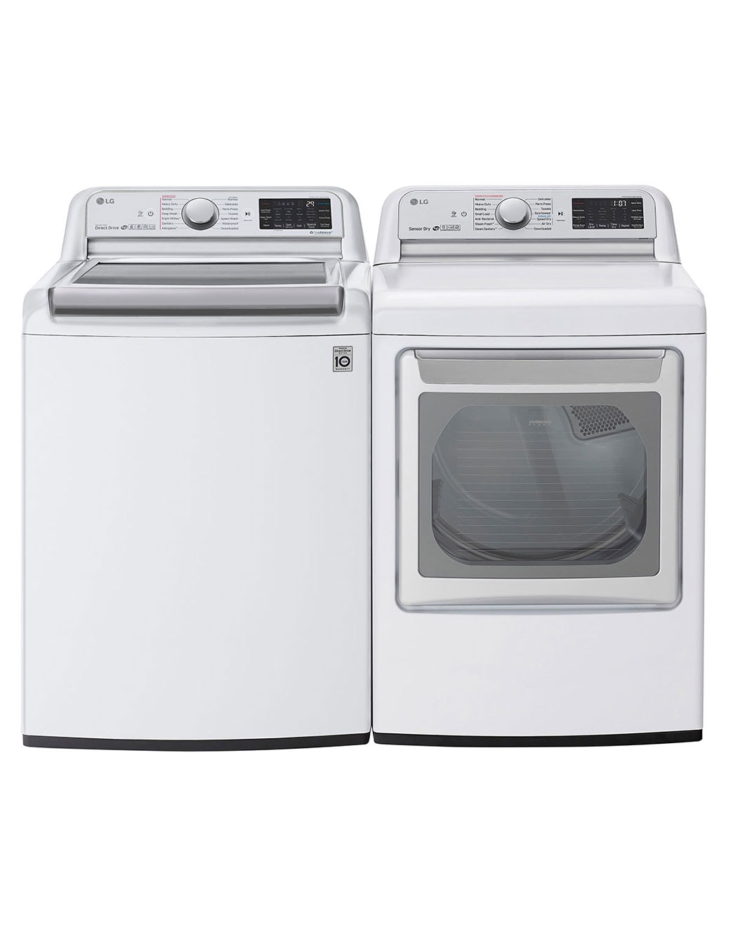 LG DLEX7880WE: 7.3 cu. ft. Ultra Large Capacity Electric Dryer w ...