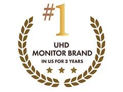 #1 UHD monitor brand in the U.S. for 3 years in a row*1