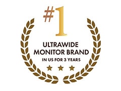 #1 UltraWide Monitor Brand in the U.S. 3 years in a row*1