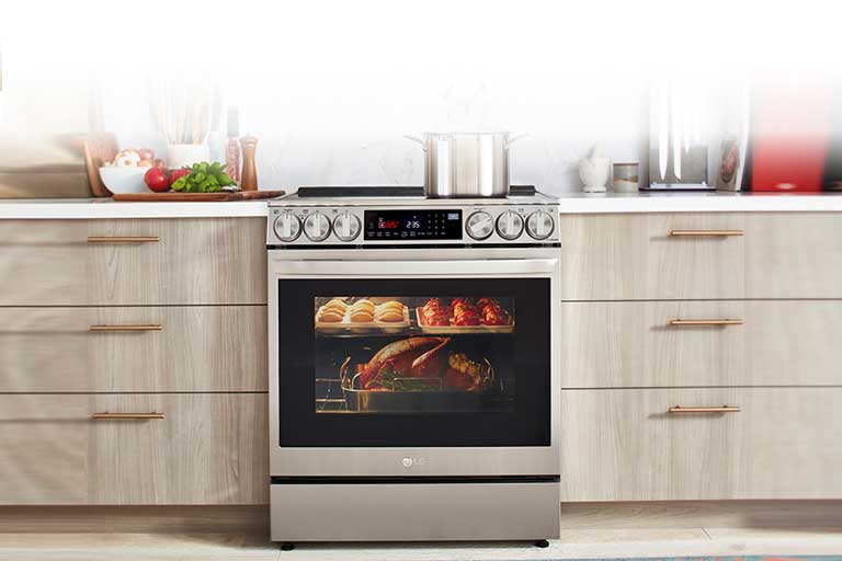 LG LSEL6333F 30 Inch Electric Slide-In Smart Range with 5 Elements