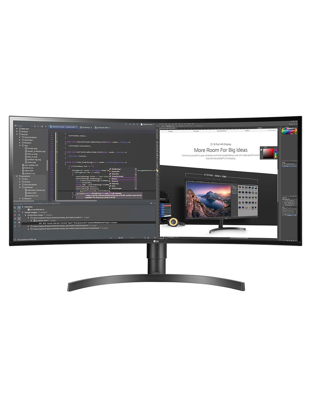 Lg Wn C B Inch Ultrawide Wqhd Ips Hdr Usb C Side Virtually Borderless Monitor