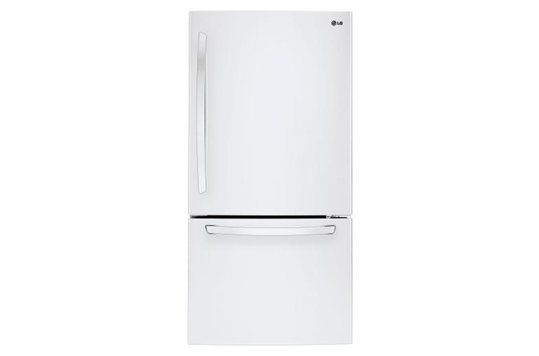 lg bottom freezer refrigerator white