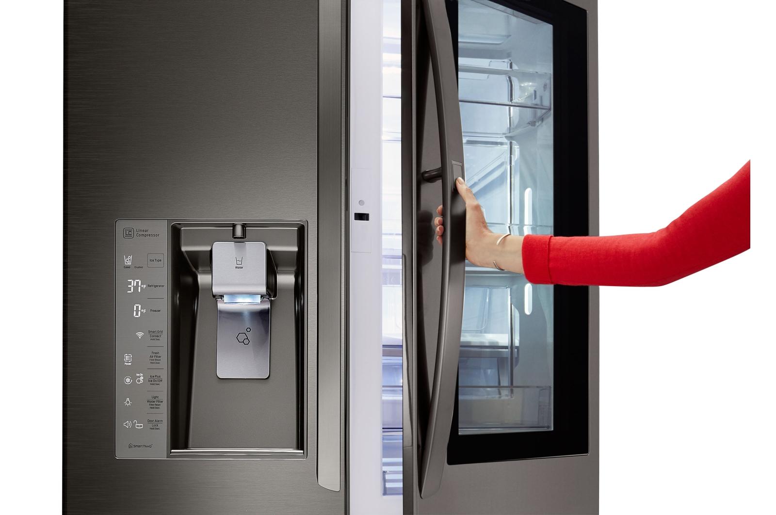 Lg Cu Ft Smart Wi Fi Enabled Instaview Door In Door Refrigerator Lfxs D Lg Usa