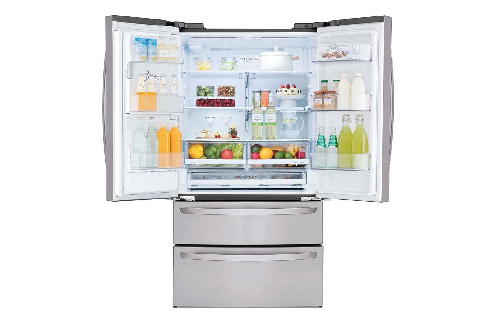 LG 28 cu.ft. Smart wifi Enabled French Door Refrigerator (LMXS28626S