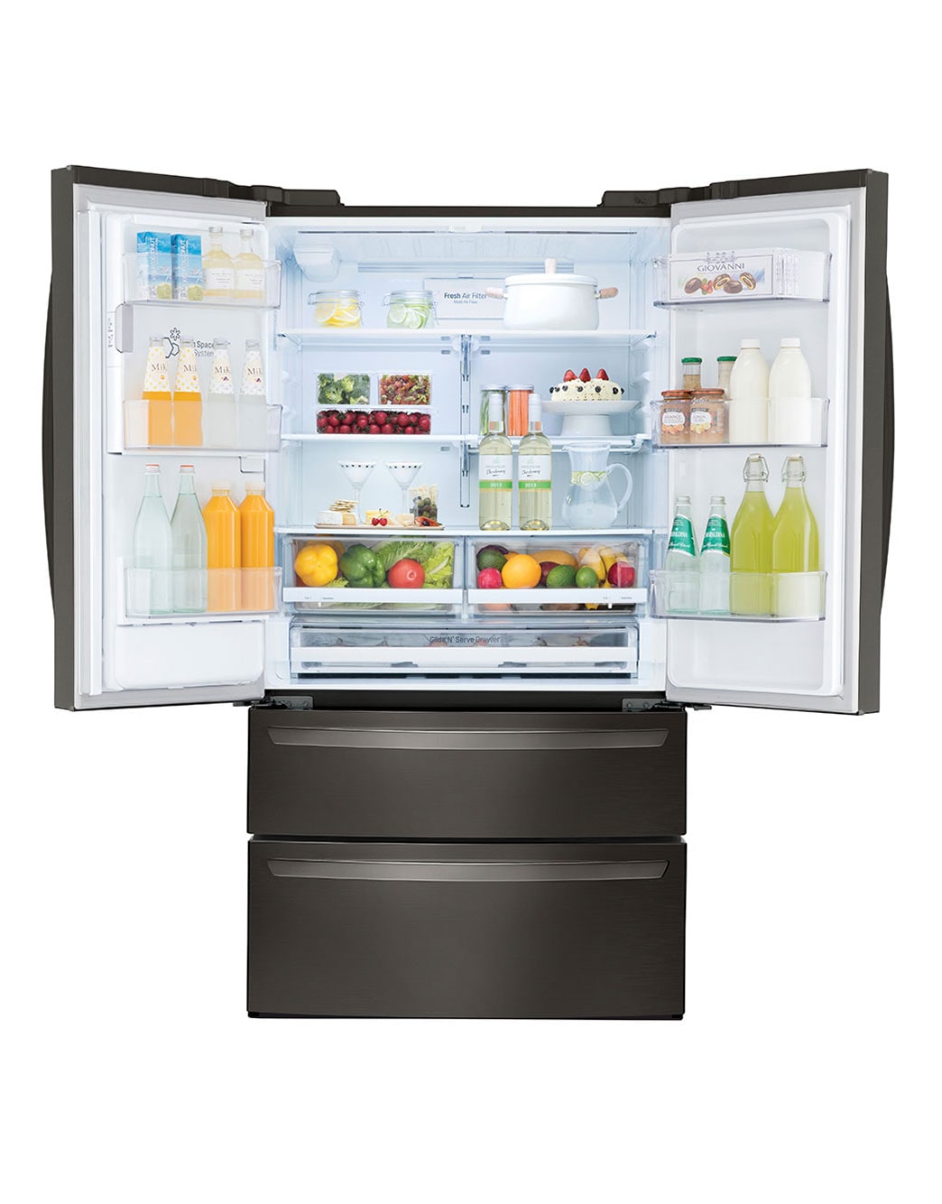 LG 28 cu.ft. Smart wi-fi Enabled French Door Refrigerator (LMXS28626D ...