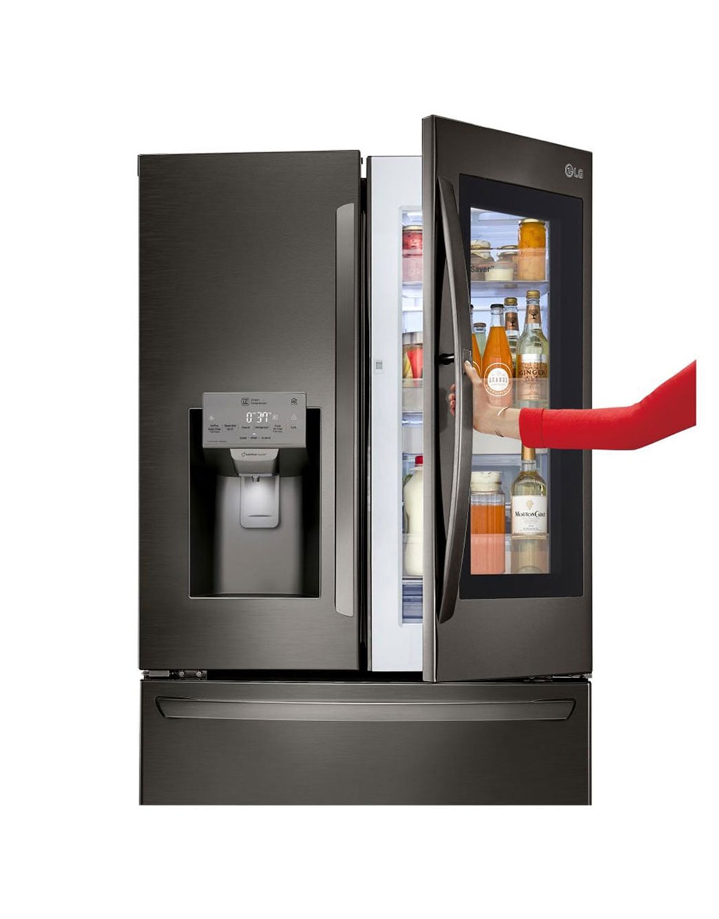 Lg Lmxs D Cu Ft Smart Wi Fi Enabled Instaview Door In Door Refrigerator Lg Usa