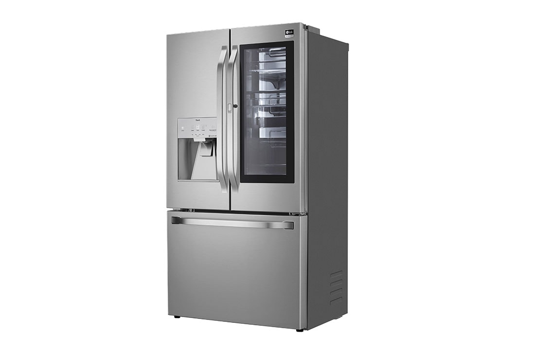 Lg Studio 24 Cu Ft Smart Wi Fi Enabled Instaview Door In Door Counter Depth Refrigerator With Craft Ice Maker Srfvc2406s Lg Usa