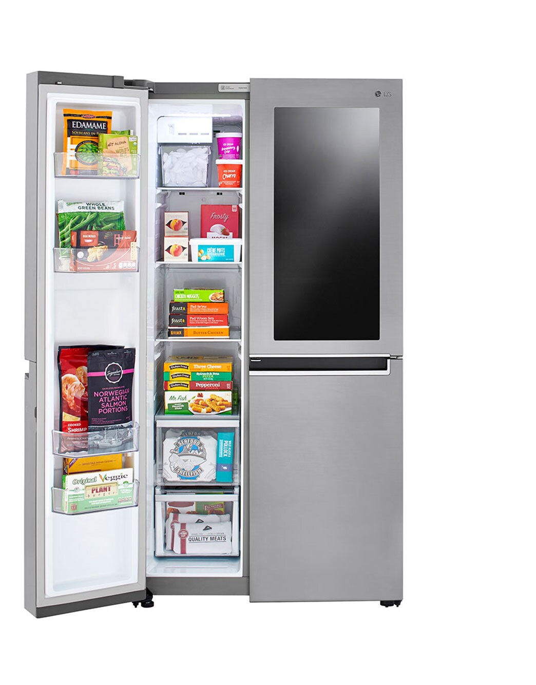 Lg 656L Side By Side Fridge With Instaview Door In Door Matte Black ...