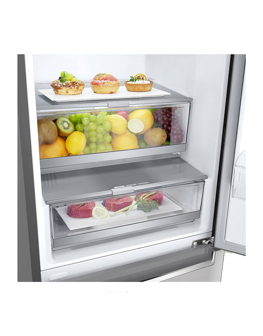LG LRBCC1204S: 12 cu. ft. Bottom Freezer Counter-Depth Refrigerator ...