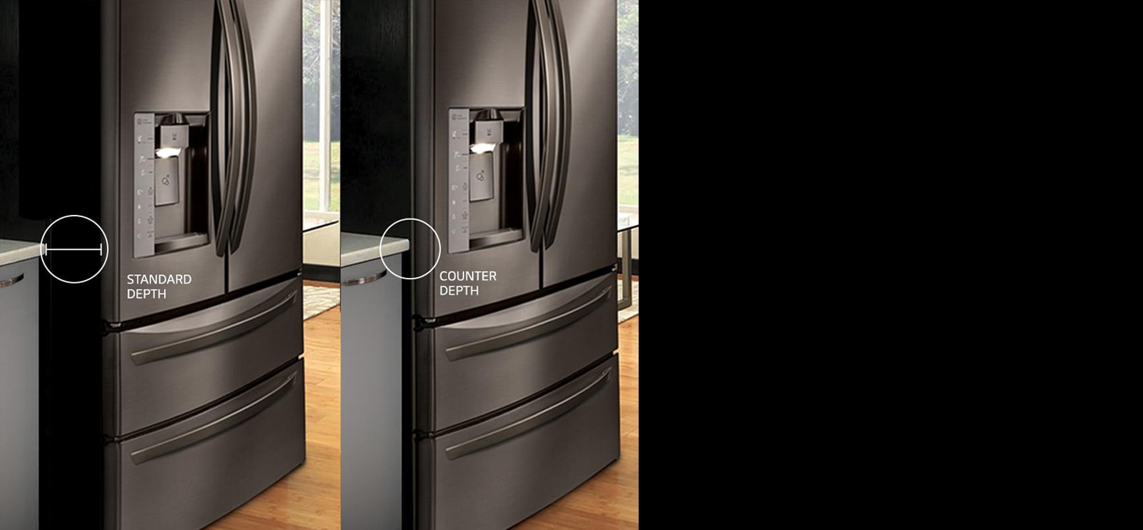  23 cu. ft. Smart wi-fi Enabled InstaView™ Door-in-Door®  Counter-Depth Refrigerator with Craft Ice™ Maker : Appliances