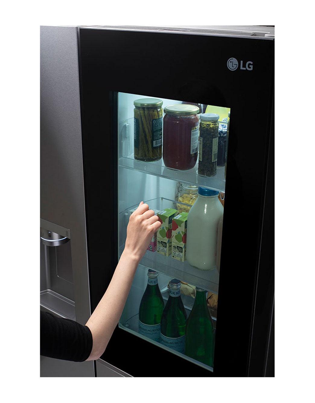 Lg 27 Cu Ft Side By Side Instaview™ Refrigerator Lrsos2706s Lg Usa