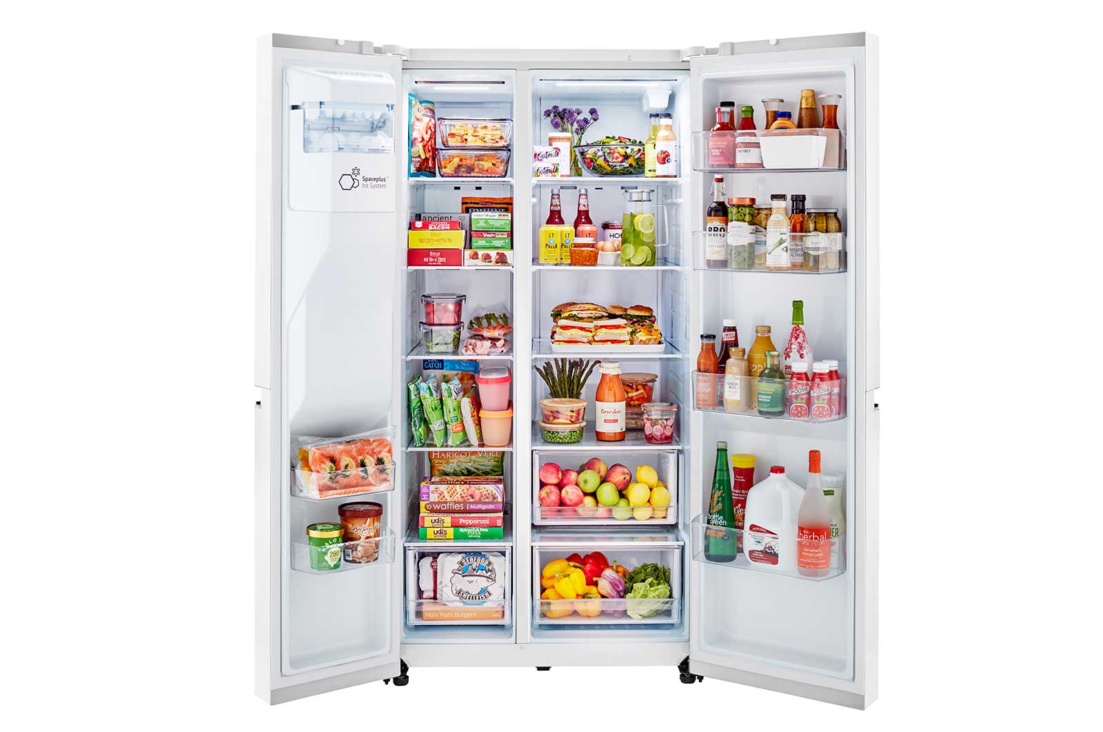 LG LRSXS2706W: 27 cu. ft. Side-by-Side Refrigerator with Smooth Touch ...