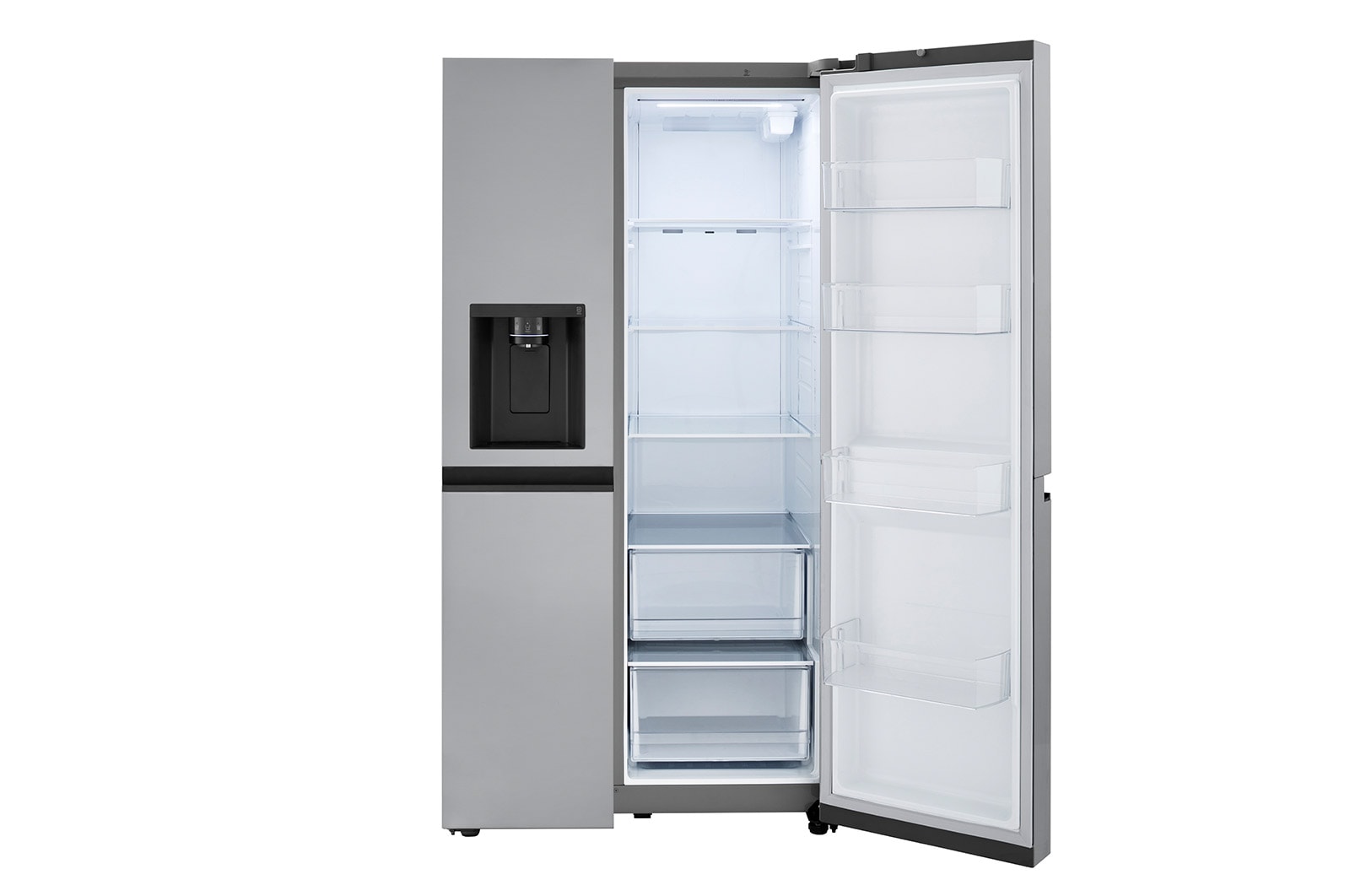 LG 23 cu. ft. Side-by-Side Counter-Depth Refrigerator with Smooth Touch ...