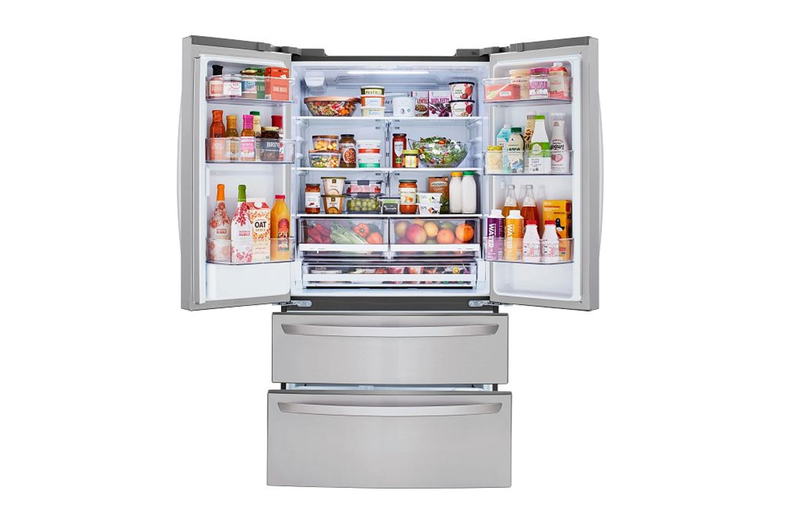 LG 29 cu. ft. French Door Refrigerator with Slim Design Water Dispenser ...