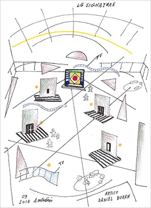 2018 LG SIGNATURE ARTWEEK floor plan design by Alessandro Mendini.