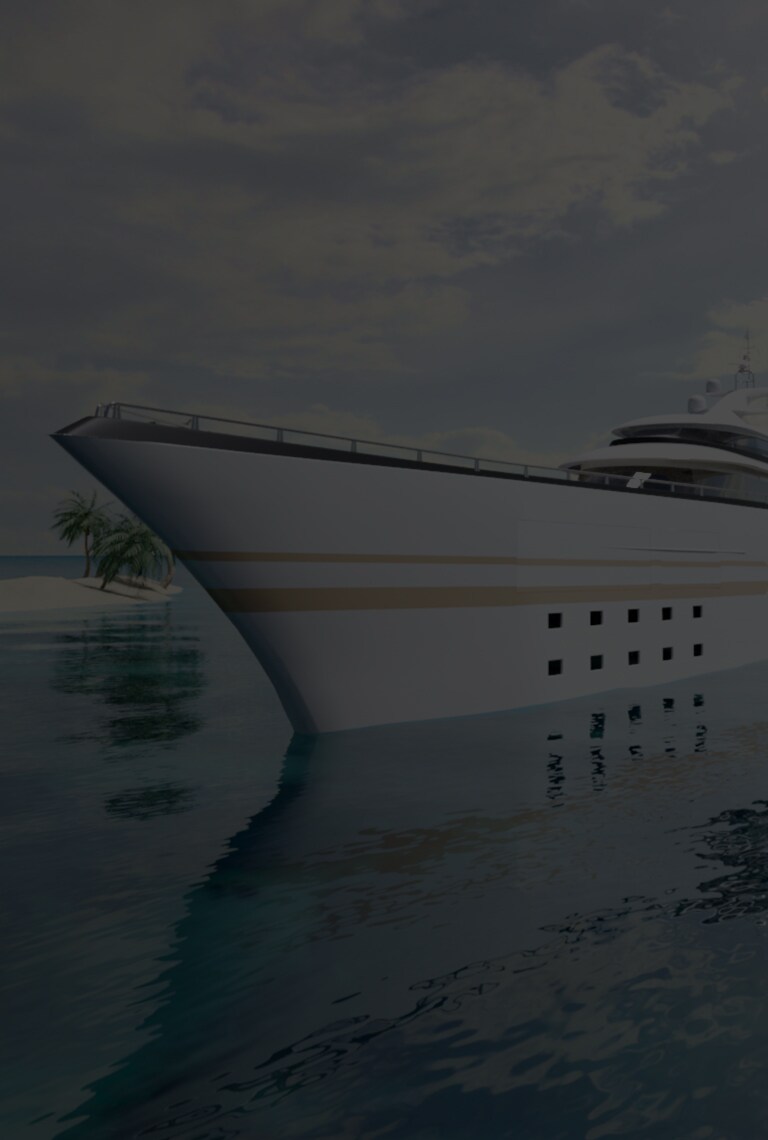 An image of a yacht on tropical waters.