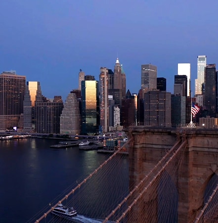 A panoramic picture of New York.