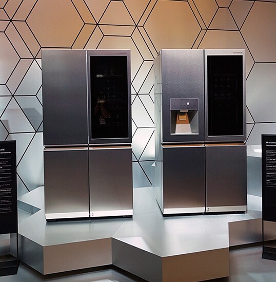 Two types of LG SIGNATURE Refrigerator are displayed at IFA 2019