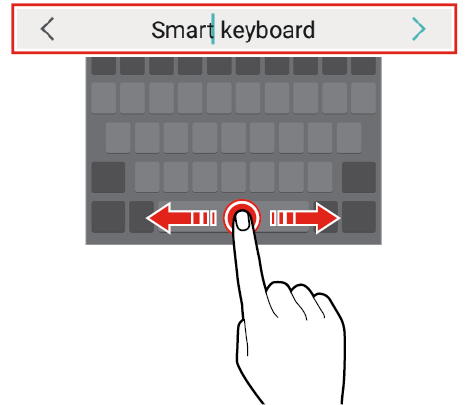 Touch and hold on the space bar and drag it to the left or right to move the cursor.
