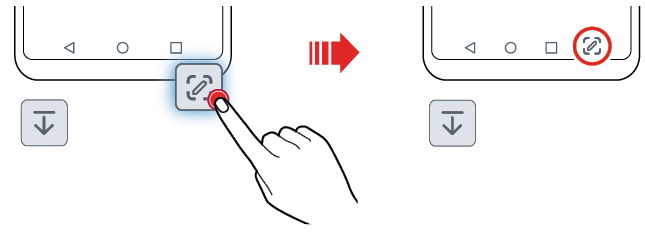 Adding touch buttons: Specific functions' icons can be added  to the Home touch buttons area. The Home touch buttons area can have up to 5 buttons.