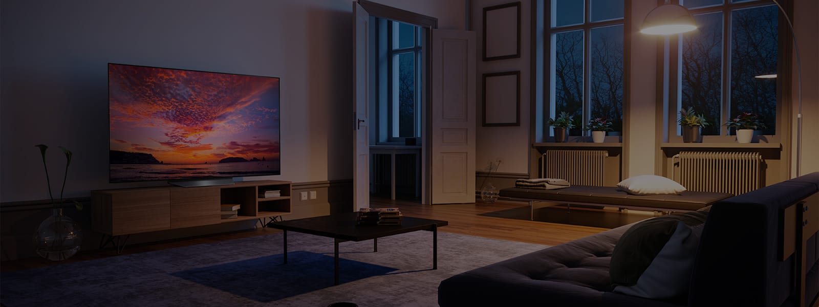 Living room with LG TV