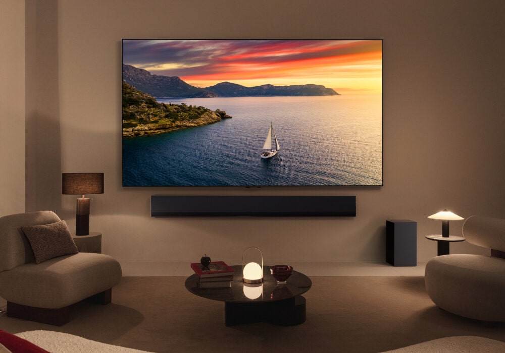 LG Soundbar in stylish living room