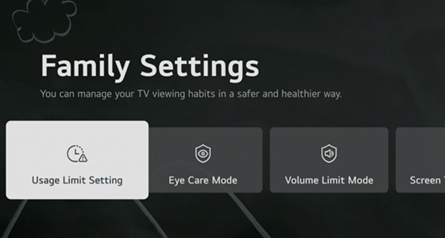 LG webOS Family Settings feature