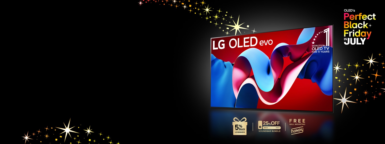 Celebrate now with up to 40% off OLED TVs.