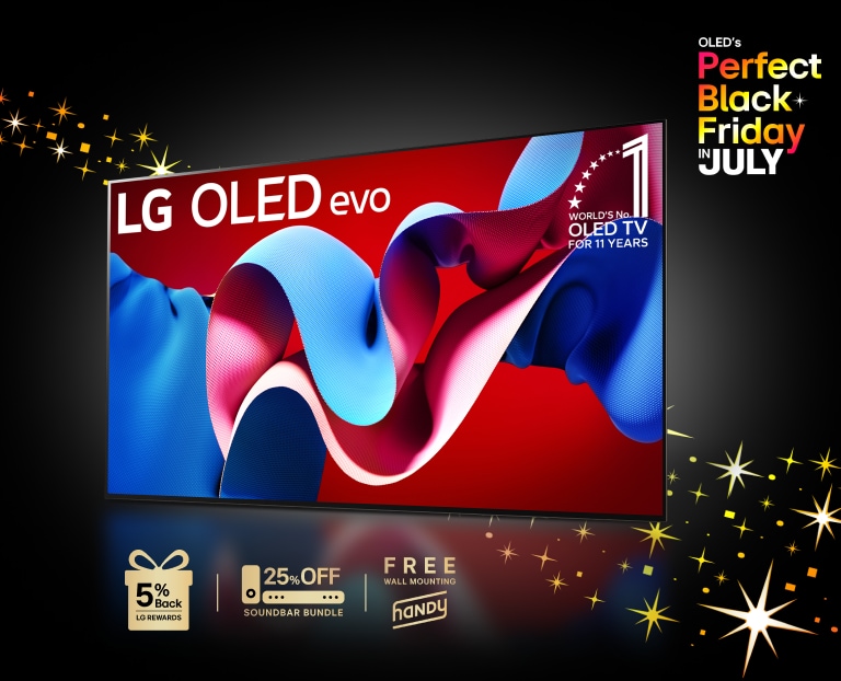 Celebrate now with up to 40% off OLED TVs.