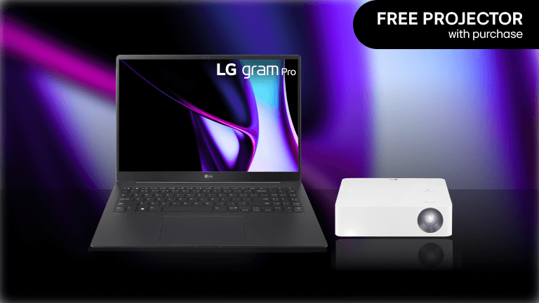 Free portable projector with select laptop purchase