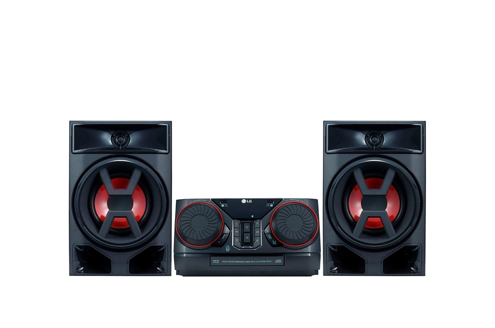 LG XBOOM CK43, 300 Vt, Karaoke funksiyasi, Joʻrchiroq, Tovushni TV bilan sinxronlash, CK43, CK43
