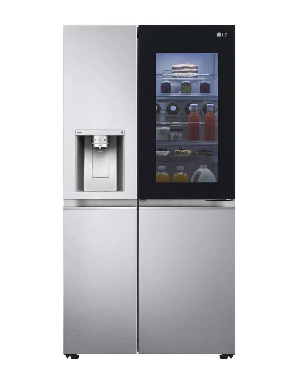 LG Hajm 617 l |  LG InstaView Door-in-Door sovutgich | DoorCooling+™ | Suv va muz dispenseri | LG sovutgich ThinQ | Linear Inverter Compressor, GC-X257CAEC