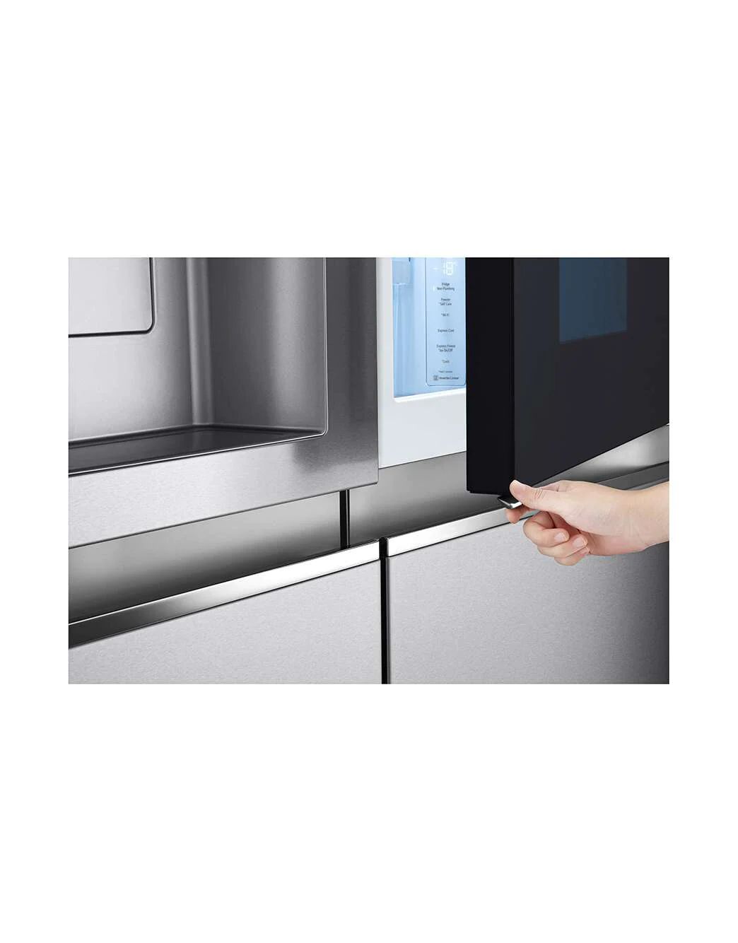 LG Hajm 617 l |  LG InstaView Door-in-Door sovutgich | DoorCooling+™ | Suv va muz dispenseri | LG sovutgich ThinQ | Linear Inverter Compressor, GC-X257CAEC