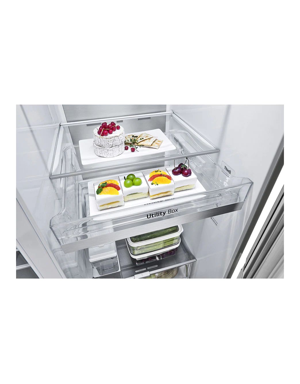 LG Hajm 617 l |  LG InstaView Door-in-Door sovutgich | DoorCooling+™ | Suv va muz dispenseri | LG sovutgich ThinQ | Linear Inverter Compressor, GC-X257CAEC