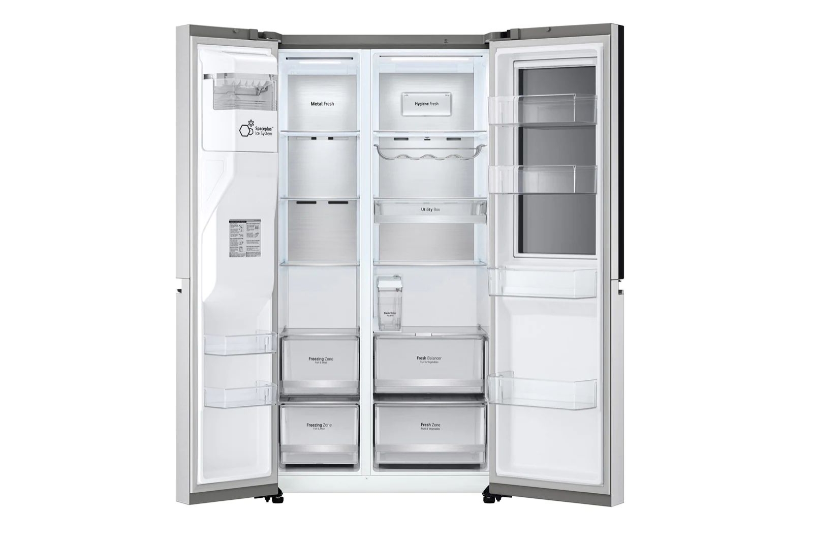 LG Hajm 617 l |  LG InstaView Door-in-Door sovutgich | DoorCooling+™ | Suv va muz dispenseri | LG sovutgich ThinQ | Linear Inverter Compressor, GC-X257CAEC