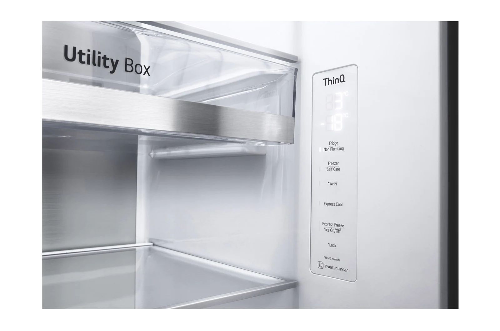 LG Hajm 617 l |  LG InstaView Door-in-Door sovutgich | DoorCooling+™ | Suv va muz dispenseri | LG sovutgich ThinQ | Linear Inverter Compressor, GC-X257CAEC