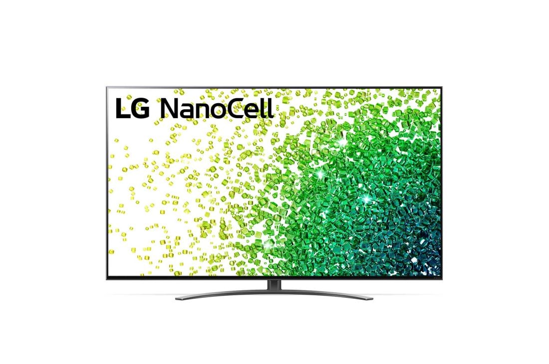 LG Nano 55'' 86 | 4K | HDR | a7 Gen4 AI processor | Dolby Atmos | Dolby Vision, LG NanoCell televizorining old tomondan koʻrinishi, 55NANO866PA