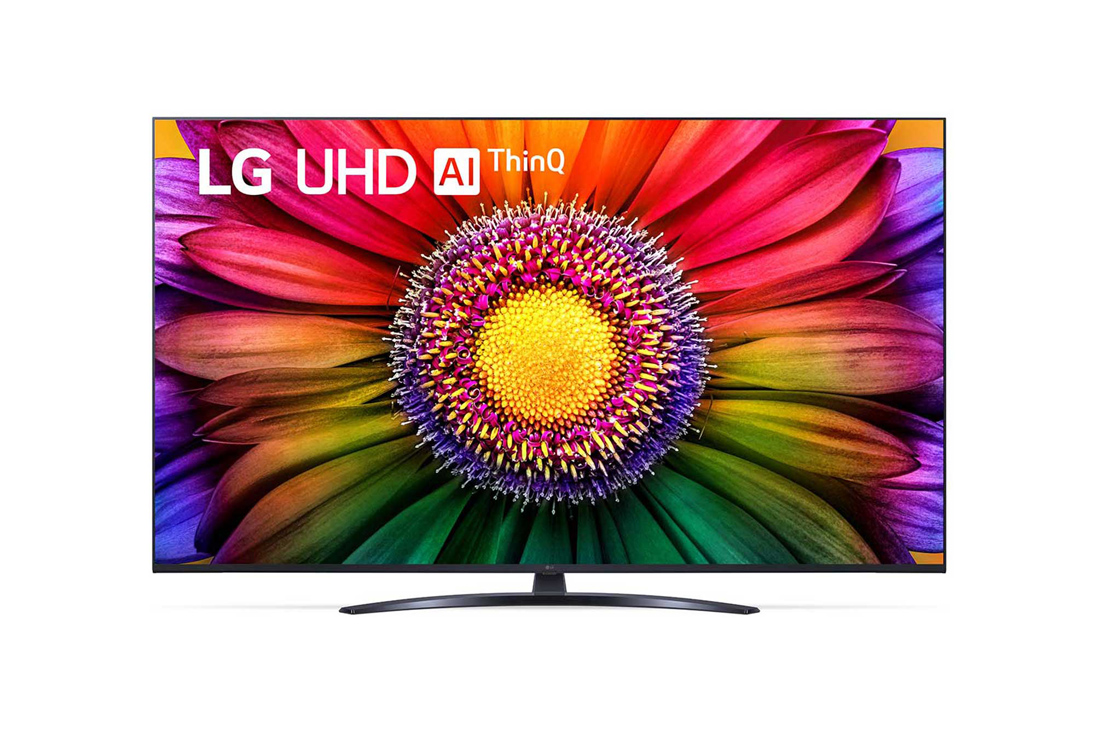 LG 50 duymli LG UHD UR81 4K Smart TV, 2023 , LG UHD TV old tomondan koʻrinishi, 50UR81006LJ